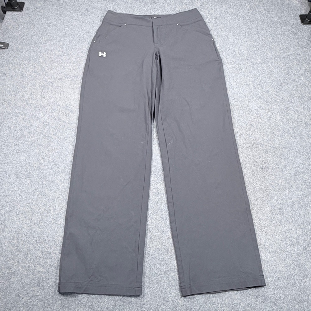 Under Armour Gray Performance Straight Leg Hiking Golf Pants Womens 4 VQUA356